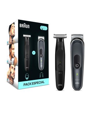 Pack afeitadoras Bodygroomer B5360 + Recortadora XT3100 cara y cuerpo