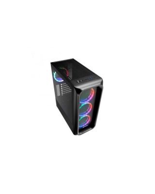 CAJA SHARKOON TK5M RGB ATX 2XUSB3.0 1XUSBtipoC SIN FUENTE NEGRO