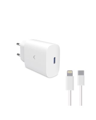 Cargador Pared 30W USB-C + Cable USB C a Lighting