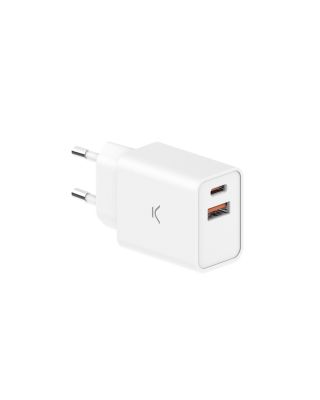 Cargador Pared Dual Ksix 30W USB A + USB C