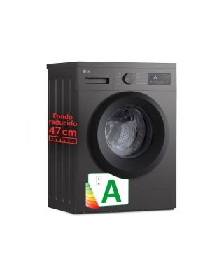 Lavadora LG F4A10S8NDK Clase A 8 Kg 1400 rpm Acero Inoxidable - Fondo especial 47cm