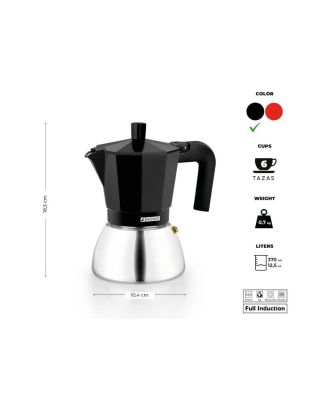 Cafetera Monix M863006 Apta para inducción 6 Tazas