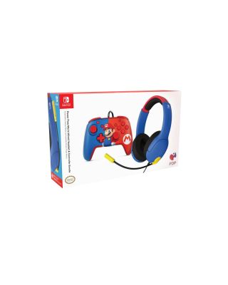 Bundle Mando + Auriculares para Super Mario Bros Nintendo Switch (LVL40+Rematch)