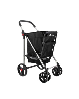 Carro de la compra Rolser Basket MF 4 Ruedas Grandes 2 Giratorias Plegable Negro