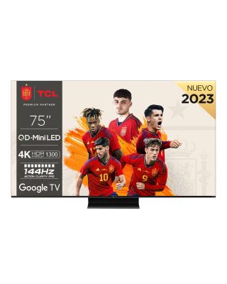 TV QLED 75" TCL 75C805 4k Ultra HD HDR Google TV Dolby Atmos