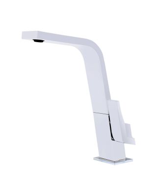 Grifo de cocina Teka IC 915 blanco, monomando con caño alto plano