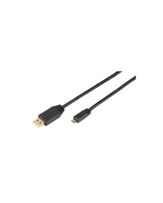 Cable USB 2.0 a Micro USB B Vivanco 1 Metro Negro