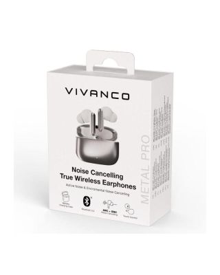 Auriculares inalámbricos Vivanco 63993 True Wireless Metal Pair Pro Plata