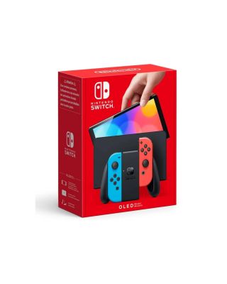 Consola Nintendo Switch OLED 7", Joy-Con, 64 GB, Azul y Rojo Neón