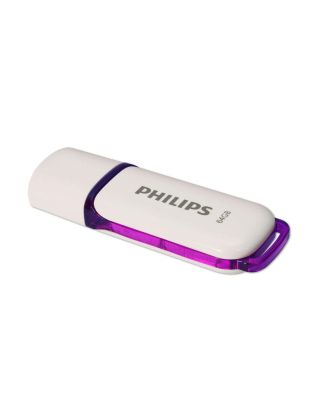 Pen Drive 2.0 Philips Snow 64GB Blanco y Morado