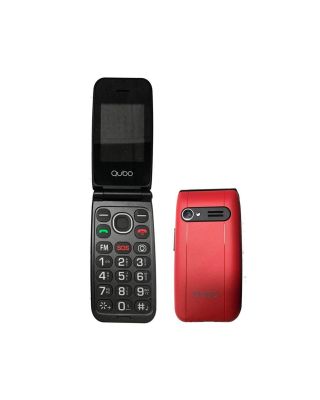 Teléfono Móvil Qubo NEONW BL SOS 2,4" Bluetooth, Cámara y FM rojo