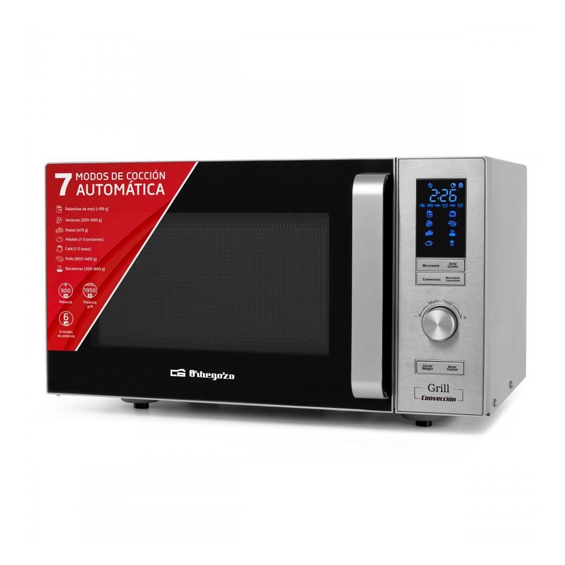 Microondas Con Grill Orbegozo MIG2528 900W 25 Litros Inox